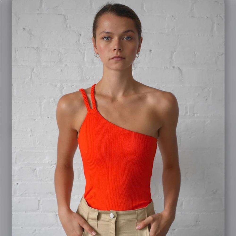 The range Nyc Division Rib Braided One Shoulder